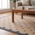 Modern Flatweave Grey Wool Carpet  | Handmade Dhurrie Rug - Image 2