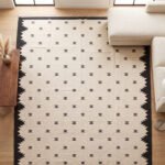 Handmade Beige & Grey Wool Dhurrie Rug | Soft Flatweave Area Rug
