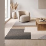 Handmade Modern Grey & Brown Wool Dhurrie Rug | Minimalist Flatweave Home Decor - Image 2