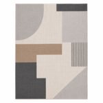 Handmade Modern Grey & Brown Wool Dhurrie Rug | Minimalist Flatweave Home Decor