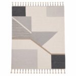 Handwoven Grey Wool Carpet | Modern Flatweave Dhurrie Rug for Any Room