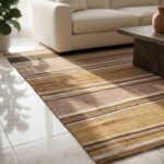Handwoven Wool Rug Brown | Elegant Modern Home Area Carpet
