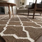 Handmade Wool Dhurrie Rug Brown | Elegant Flatweave Carpet