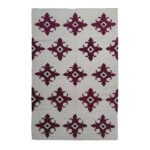Handwoven Wool Dhurrie Rug Red | Modern Handmade Flatweave Area Rug - Image 4