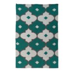 Handmade Wool Area Green Rug | Modern Dhurrie Flatweave Home Decor - Image 4