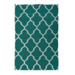 Handwoven Wool Dhurrie Green Rug | Modern Handmade Flatweave Area Rug for Home - Image 4