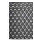 Modern Flatweave Wool Blue Carpet | Handmade Dhurrie Rug - Image 4