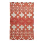 Handwoven Wool Dhurrie Orange Rug | Modern Handmade Flatweave Area Rug - Image 5