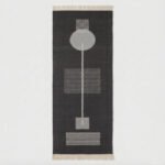 Handmade Modern  Black & Grey Wool Dhurrie Rug | Minimalist Flatweave Home Decor - Image 4