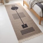 Modern Handmade Wool Grey Dhurrie Rug | Flatweave Area Rug