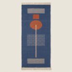 Modern Blue Wool Dhurrie Rug | Handmade Flatweave Area Rug | Neutral Home Decor - Image 4