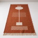 Modern Brown Wool Dhurrie Rug | Handmade Flatweave Area Rug | Neutral Home Decor - Image 3