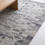 Modern Handwoven Wool Area Rug Grey | Handmade Dhurrie Flatweave Carpet