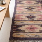 Handwoven Wool Carpet Multi Color | Modern Flatweave Dhurrie Rug for Any Room - Image 2