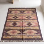 Handwoven Wool Carpet Multi Color | Modern Flatweave Dhurrie Rug for Any Room - Image 3