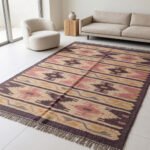 Handwoven Wool Carpet Multi Color | Modern Flatweave Dhurrie Rug for Any Room