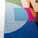 Handmade Wool Area Rug Multi Color | Soft Modern Dhurrie Carpet - Image 2