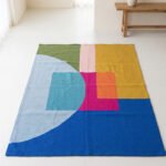 Handmade Wool Area Rug Multi Color | Soft Modern Dhurrie Carpet - Image 3