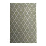 Modern Wool Dhurrie Green | Neutral Handmade Flatweave Rug - Image 4