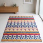 Handwoven Wool Multi Color Dhurrie Rug | Quiet Luxury Flatweave for Modern Spaces - Image 3
