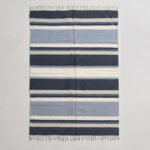 Handwoven Wool Blue Flatweave Rug | Simple Modern Home Decor - Image 2