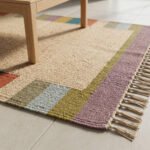 Handmade Wool Area Rug Multi color | Modern Dhurrie Flatweave Home Decor - Image 2