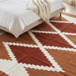 Handwoven Wool Dhurrie Rug Brown | Modern Handmade Flatweave Area Rug - Image 3
