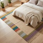 Handmade Wool Area Rug Multi color | Modern Dhurrie Flatweave Home Decor