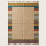 Handmade Wool Area Rug Multi color | Modern Dhurrie Flatweave Home Decor - Image 4