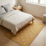 Modern Wool Area Yellow Rug | Handwoven Minimalist Home Decor - Image 2