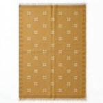 Modern Wool Area Yellow Rug | Handwoven Minimalist Home Decor - Image 4