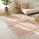 Handwoven Wool Dhurrie Rug Pink | Quiet Luxury Flatweave for Modern Spaces - Image 3