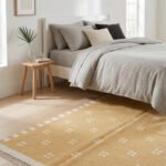 Modern Wool Dhurrie Rug Yellow | Handmade Flatweave with Timeless Neutral Style - Image 2