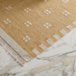 Modern Wool Dhurrie Rug Yellow | Handmade Flatweave with Timeless Neutral Style - Image 3