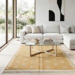 Modern Wool Dhurrie Rug Yellow | Handmade Flatweave with Timeless Neutral Style - Image 4