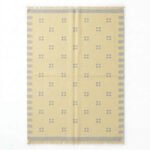 Handwoven Wool Area Rug Yellow | Minimalist Flatweave Inspired by Natural Living - Image 4
