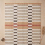 Handwoven Wool Area Rug Brown | Handmade Neutral Home Decor - Image 4