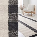 Modern Handwoven Wool Rug Grey & Black | Neutral Flatweave Home Carpet - Image 2