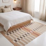 Handwoven Wool Area Rug Brown | Handmade Neutral Home Decor - Image 2
