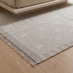 Handwoven Wool Flatweave Rug Grey | Modern Neutral Area Rug for Home - Image 4