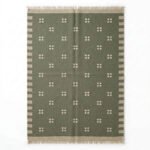 Handwoven Wool Dhurrie Rug Green | Quiet Luxury Flatweave for Modern Spaces - Image 4