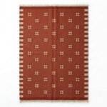 Wool Dhurrie Area Rug Brown | Handmade Flatweave with Organic Modern Style - Image 2