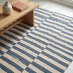 Modern Handwoven Wool Rug Blue | Elegant Flatweave for Contemporary Homes - Image 4