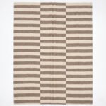 Modern Wool Flatweave Rug Beige & Brown | Neutral Handmade Area Rug - Image 4