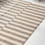 Modern Wool Flatweave Rug Beige & Brown | Neutral Handmade Area Rug - Image 3