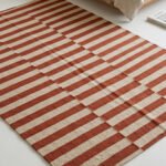 Handwoven Wool Area Rug Brown | Handmade Neutral Home Decor