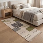 Artisan Cotton Flatweave Runner Rug 2x6 ft – Elegant Minimal multicolor Design for Home Décor