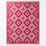 Artistic Modern Cotton Rug Pink | Contemporary Geometric Pattern for Living Room and Bedroom - Image 5