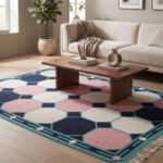 Sophisticated Modern Cotton Rug Multicolor | Handcrafted Geometric Design for Contemporary Interiors