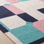 Premium Abstract Cotton Rug | Multicolor Artisan Handcrafted Area Rug for Contemporary Home Decor - Image 3